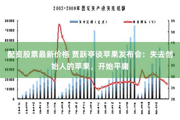 配资股票最新价格 贾跃亭谈苹果发布会：失去创始人的苹果，开始平庸