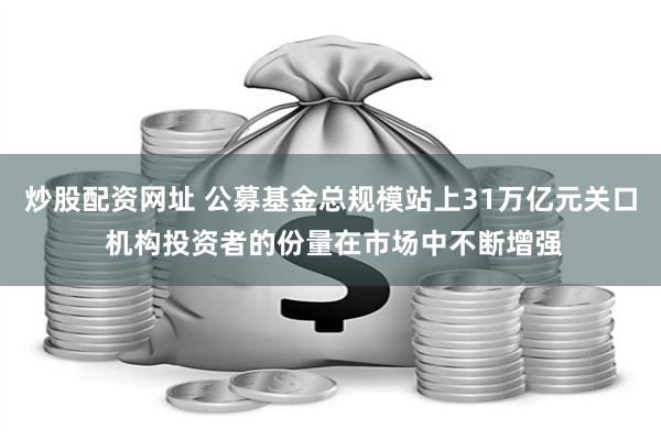 炒股配资网址 公募基金总规模站上31万亿元关口 机构投资者的份量在市场中不断增强