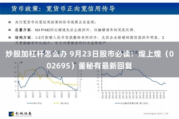 炒股加杠杆怎么办 9月23日股市必读：煌上煌（002695）董秘有最新回复