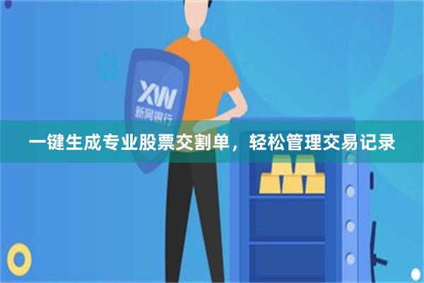 一键生成专业股票交割单，轻松管理交易记录