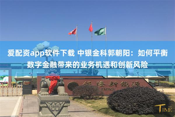 爱配资app软件下载 中银金科郭朝阳：如何平衡数字金融带来的业务机遇和创新风险