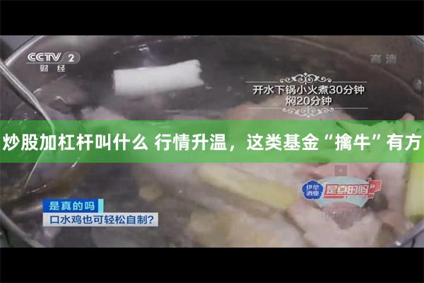 炒股加杠杆叫什么 行情升温，这类基金“擒牛”有方